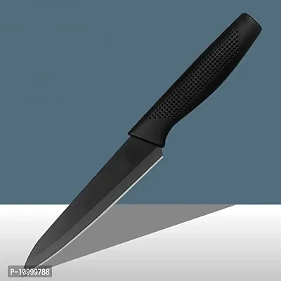 YELONA Paring Chef Knife Black Stainless Steel Non Stick Coating Daily Use, Light Weight, Sharp Blade Chopping, Cutting, Slicing Multipurpose for Home, Kitchen-thumb3
