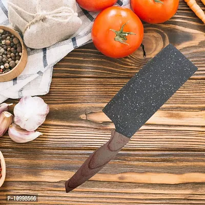 YELONA Brown Luxurious PP Marble Coated Stainless Steel Cleaver Butcher Knife Multipurpose use for Cutting Meat, Vegetable, Fruit 12 inch Knife-thumb5