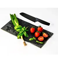 YELONA Set of 2 Paring and Chef Knife Black Stainless Steel Non Stick Coating | Rust Resistant, Sharp Blade Chopping, Cutting, Slicing Multipurpose for Home, Kitchen-thumb2