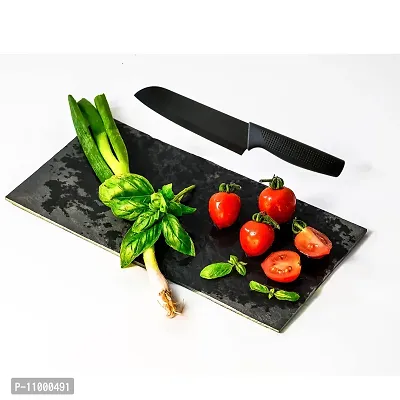 YELONA Set of 2 Paring and Chef Knife Black Stainless Steel Non Stick Coating | Rust Resistant, Sharp Blade Chopping, Cutting, Slicing Multipurpose for Home, Kitchen-thumb3