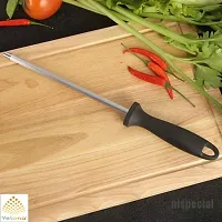 YELONA? Kitchen Chef Knife Sharpening Honing Edge Tuning Rod for Ideal Use in Homes and Commercial Kitchen Setups (Sharpening Area - 10 Inches, Handle Length - 5 Inches Approx, 1 Piece Pack)-thumb3