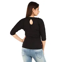 Women's Cotton Lycra Round Neck Top-thumb2