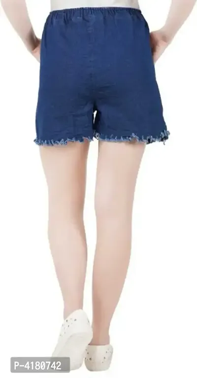 Romile Women Printed Denim Shorts-thumb4