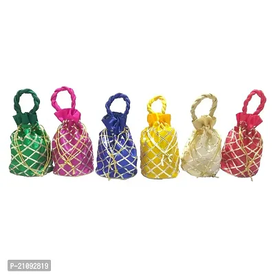 Fancy Silk Potli Pouchs Set of 6