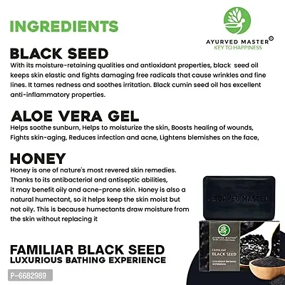 indie-gredients  Activated Black Seed Bath Soap, Removes Acne, Dark Spots and Pigmentation On Oily And Dry Skin For Men and Women [SLS and Paraben FREE] [pack of 3]-thumb2