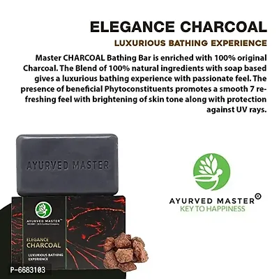 indie-gredients  Activated Charcoal Bath Soap, Removes Acne, Dark Spots and Pigmentation On Oily And Dry Skin For Men and Women [SLS and Paraben FREE][pack of 2]-thumb3