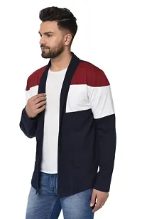 TRIKSH International | Premium Men?s Cotton Shrug | Open Full Sleeve Shawl Cardigan for Men | Best Shrug for Casual Wear | PACH SHURG (S, Navy Blue)-thumb2