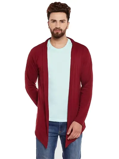 TRIKSH International || Premium Men's Open Shrug | Full Sleeve Open Long Cardigan for Men | Best for Casual Wear,Plain Shrug