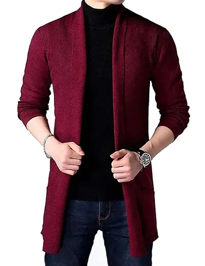 TRIKSH Men's Premium Cotton Blend Cardigan ? Shawl Collar Shrug, Lapel Collar, Casual & Warm Winter, Summer Wear