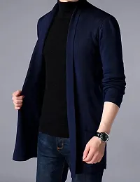 TRIKSH Men's Premium Cotton Blend Cardigan ? Shawl Collar Shrug, Lapel Collar, Casual  Warm Winter, Summer Wear-thumb1