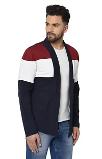 TRIKSH International | Premium Men?s Cotton Shrug | Open Full Sleeve Shawl Cardigan for Men | Best Shrug for Casual Wear | PACH SHURG (S, Navy Blue)-thumb3