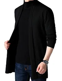 TRIKSH Men's Premium Cotton Blend Cardigan ? Shawl Collar Shrug, Lapel Collar, Casual  Warm Winter, Summer Wear-thumb2