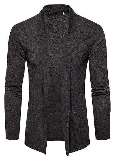 TRIKSH Men's Premium Blend Cardigan ? Shawl Collar Shrug, Lapel Collar, Casual Warm Winter, Summer Wear