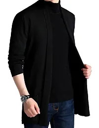 TRIKSH Men's Premium Cotton Blend Cardigan ? Shawl Collar Shrug, Lapel Collar, Casual  Warm Winter, Summer Wear-thumb1