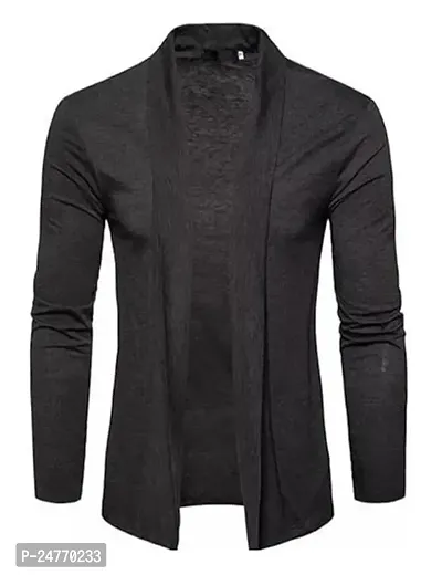 TRIKSH Men's Premium Cotton Blend Cardigan ? Shawl Collar Shrug, Lapel Collar, Casual  Warm Winter, Summer Wear-thumb0