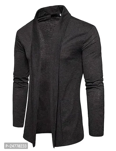TRIKSH Men's Premium Cotton Blend Cardigan ? Shawl Collar Shrug, Lapel Collar, Casual  Warm Winter, Summer Wear-thumb3