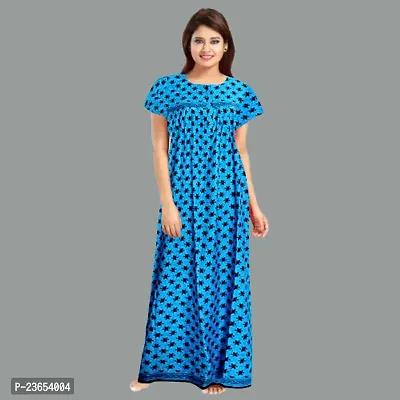 Elegant Cotton Printed Nighty For Women- Pack Of 2-thumb2