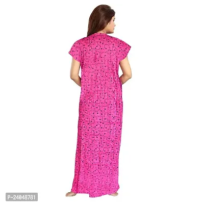 PMK FASHION 100% Cotton Nighty for Women || Long Length Printed Nighty/Maxi/Night Gown/Night Dress/Nightwear Inner  Sleepwear for Women's (Combo Pack of 2)-thumb3