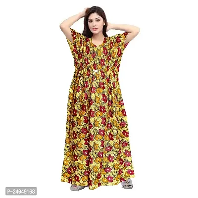 PMK FASHION 100% Cotton Kaftan for Women || Long Length Printed Nighty/Kaftan/Maxi/Night Gown/Night Dress/Nightwear Inner  Sleepwear for Women's (Combo Pack of 2)-thumb4