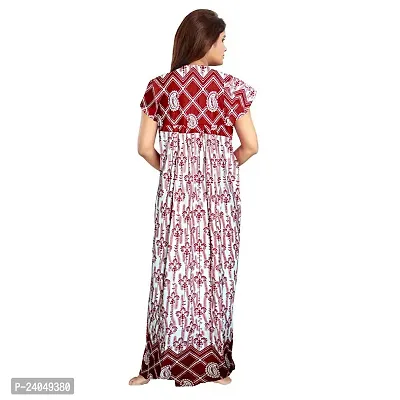 PMK FASHION 100% Cotton Kaftan for Women || Long Length Printed Nighty/Kaftan/Night Gown/Night Dress/Nightwear Inner  Sleepwear for Women's (Combo Pack of 2)-thumb5