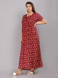 PMK FASHION 100% Cotton Kaftan for Women || Long Length Printed Nighty/Kaftan/Maxi/Night Gown/Night Dress/Nightwear Inner  Sleepwear for Women Combo Pack of 2-thumb1