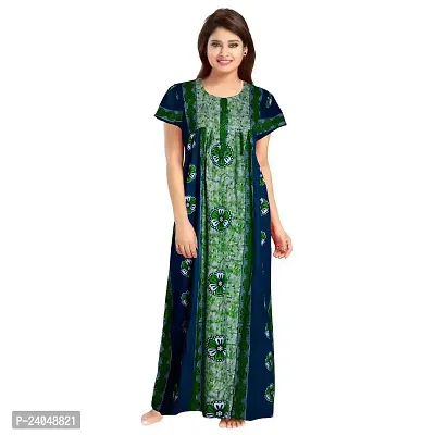 PMK FASHION 100% Cotton Nighty for Women || Long Length Printed Nighty/Maxi/Night Gown/Night Dress/Nightwear Inner  Sleepwear for. Women's (Combo Pack of 2)-thumb4