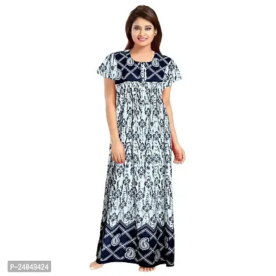 PMK FASHION 100% Cotton Nighty for Women || Long Length Printed Nighty/Maxi/Night Gown/Night Dress/Nightwear Inner  Sleepwear for Women's (Combo Pack of 2)-thumb2