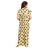 PMK FASHION 100% Cotton Nighty for Women || Long Length Printed Nighty/Maxi/Night Gown/Night Dress/Nightwear Inner  Sleepwear for Women's (Combo Pack of 2)-thumb2