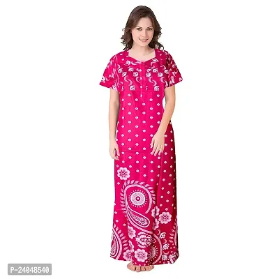 PMK FASHION 100% Cotton Nighty for Women || Long Length Printed Nighty/Maxi/Night Gown/Night Dress/Nightwear Inner  Sleepwear for Women's (Combo Pack of 2)-thumb4