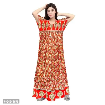 PMK FASHION 100% Cotton Kaftan for Women || Long Length Printed Nighty/Kaftan/Maxi/Night Gown/Night Dress/Nightwear Inner  Sleepwear for Women's (Combo Pack of 2)-thumb2