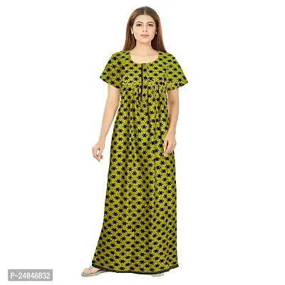 PMK FASHION 100% Cotton Nighty for Women || Long Length Printed Nighty/Maxi/Night Gown/Night Dress/Nightwear Inner  Sleepwear for Women's (Combo Pack of 2)-thumb2