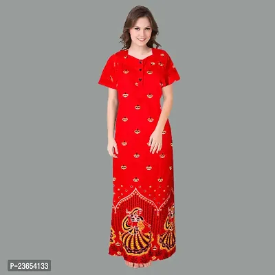 Elegant Cotton Printed Nighty For Women- Pack Of 2-thumb4