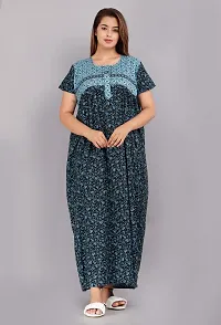 PMK FASHION 100% Cotton Kaftan for Women || Long Length Printed Nighty/Kaftan/Maxi/Night Gown/Night Dress/Nightwear Inner Sleepwear for Women's (Combo Pack of 2)-thumb2