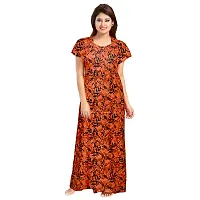 PMK FASHION 100% Cotton Nighty for Women || Long Length Printed Nighty/Maxi||Night Gown/Night Dress/Nightwear Inner  Sleepwear for Women's (Combo Pack of 2)-thumb1