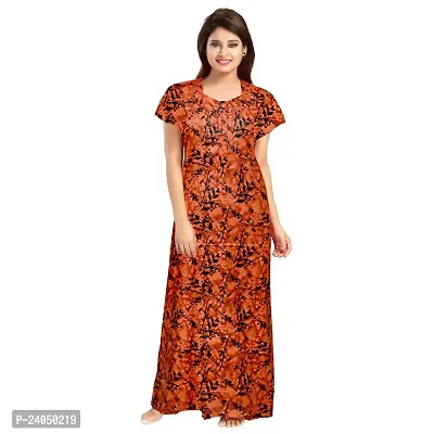 PMK FASHION 100% Cotton Nighty for Women || Long Length Printed Nighty/Maxi||Night Gown/Night Dress/Nightwear Inner  Sleepwear for Women's (Combo Pack of 2)-thumb2