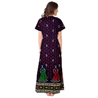 Stylish Multicoloured Cotton Printed Nighty For Women Pack Of 2-thumb2