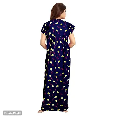 PMK FASHION 100% Cotton Kaftan for Women || Long Length Printed Nighty.,/Kaftan/Maxi/Night Gown/Dress/Nightwear Inner  Sleepwear,for Women's (Combo Pack of 2) Black-thumb5