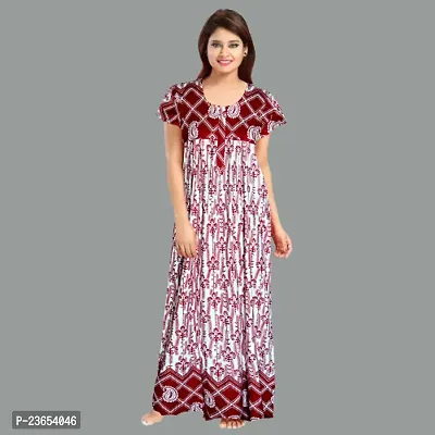 Elegant Cotton Printed Nighty For Women- Pack Of 2-thumb2