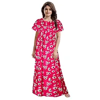 PMK FASHION 100% Cotton Nighty for Women || Long Length Printed Nighty/Maxi/Night Gown/Night Dress/Nightwear Inner  Sleepwear for Women's (Combo Pack of 2)-thumb3