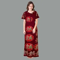 Elegant Cotton Printed Nighty For Women- Pack Of 2-thumb1