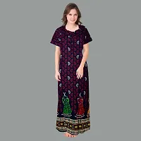 Elegant Cotton Printed Nighty For Women- Pack Of 2-thumb1