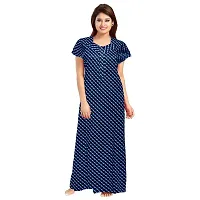 PMK FASHION 100% Cotton Nighty for Women || Long Length Printed Nighty/Maxi/Night Gown/Night Dress/Nightwear Inner  Sleepwear for Women's (Combo Pack of 2)-thumb1