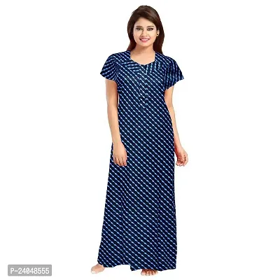 PMK FASHION 100% Cotton Nighty for Women || Long Length Printed Nighty/Maxi/Night Gown/Night Dress/Nightwear Inner  Sleepwear for Women's (Combo Pack of 2)-thumb2