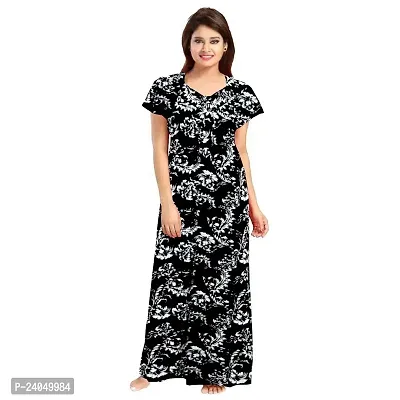 PMK FASHION 100% Cotton Nighty for Women || Long Length Printed Nighty/Maxi/Night Gown/Night Dress/Nightwear Inner  Sleepwear for Women's (Combo Pack of 2)-thumb2