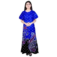 PMK FASHION 100% Cotton Kaftan || Long Length Printed Nighty/Kaftan/Maxi/Night Gown/Night Dress/Nightwear Inner  Sleepwear for Women's (Combo Pack of 2)-thumb3