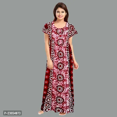 Elegant Cotton Printed Nighty For Women- Pack Of 2-thumb2