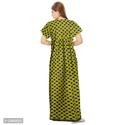 PMK FASHION 100% Cotton Nighty for Women || Long Length Printed Nighty/Maxi/Night Gown/Night Dress/Nightwear Inner  Sleepwear for Women's (Combo Pack of 2)-thumb3