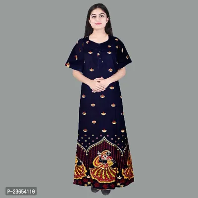 Elegant Cotton Printed Nighty For Women- Pack Of 2-thumb2