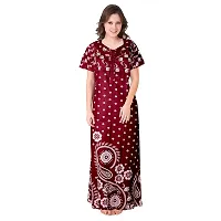 PMK FASHION 100% Cotton Kaftan for Women || Long Length Printed Nighty/Kaftan/Maxi/Night Gown/Night Dress/Nightwear Inner  Sleepwear for Women's (Combo Pack of 2)-thumb1