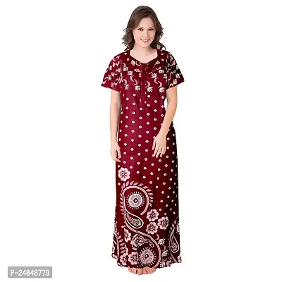 PMK FASHION 100% Cotton Kaftan for Women || Long Length Printed Nighty/Kaftan/Maxi/Night Gown/Night Dress/Nightwear Inner  Sleepwear for Women's (Combo Pack of 2)-thumb2